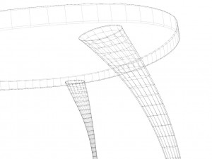 leaving room table bum Model 3D