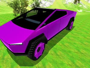 tesla cybertruck poli rendah 2019 Model 3D