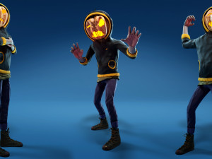 halloween pumpkin character 3D Model