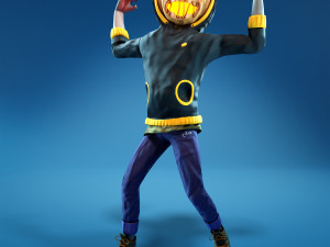 halloween pumpkin character 3D Model