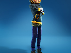 halloween pumpkin character 3D Model