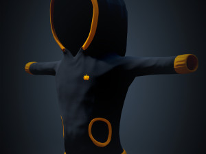 halloween pumpkin character 3D Model