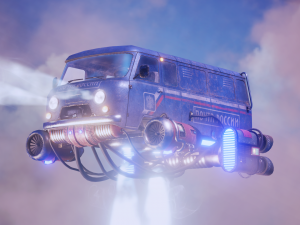 Soviet flying car 3D Model