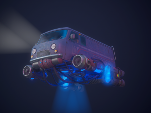 Soviet flying car 3D Model