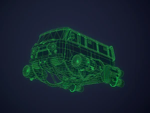 Soviet flying car 3D Model