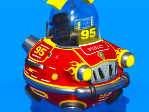 flying sci-fi car 3D Модель