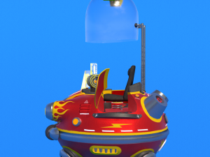 flying sci-fi car 3D Модель