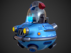 flying sci-fi car 3D Модель