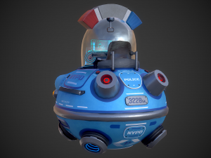 flying sci-fi car 3D Модель