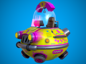 flying sci-fi car 3D Модель