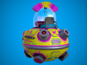 flying sci-fi car 3D Модель