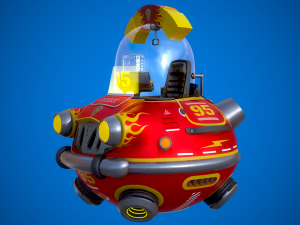 flying sci-fi car 3D Модель