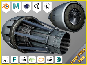 двигатель ракетного двигателя 3D Модель