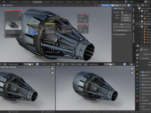 rocket thruster engine 3D Model