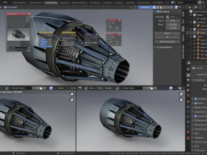 moteur de propulseur de fus&eacute;e Modèle 3D