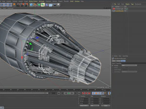 moteur de propulseur de fus&eacute;e Modèle 3D