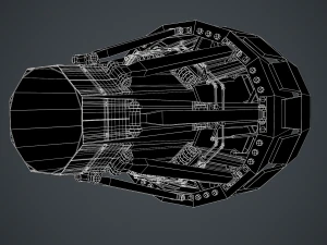 moteur de propulseur de fus&eacute;e Modèle 3D