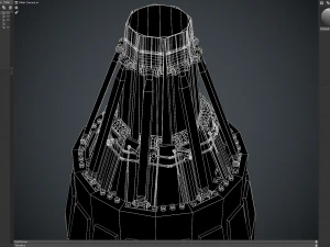 moteur de propulseur de fus&eacute;e Modèle 3D