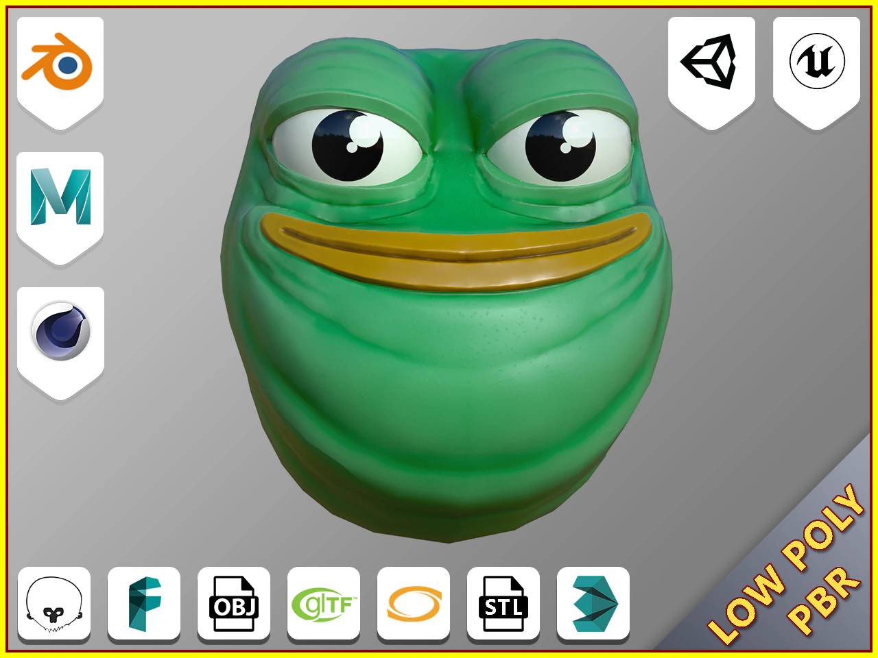 frog 3D Model .c4d .max .obj .3ds .fbx .stl .blend