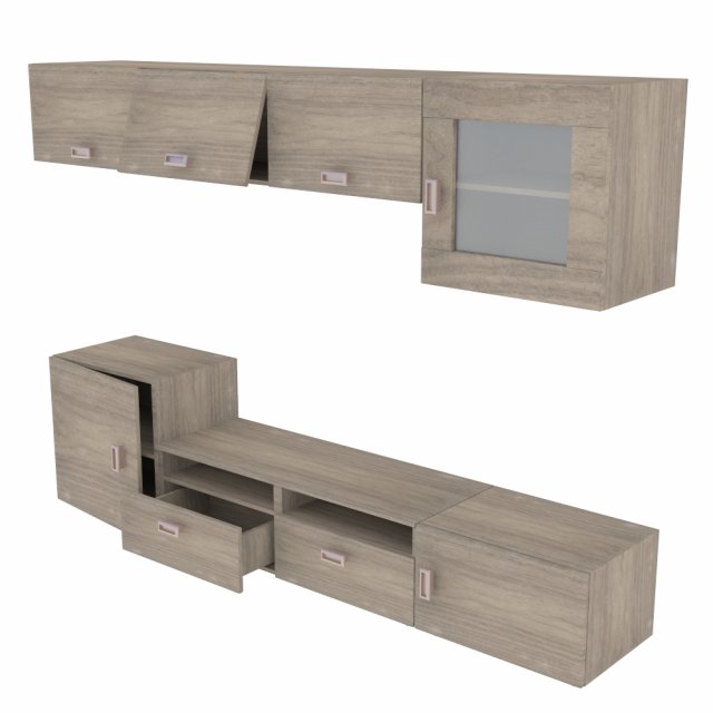 tv furniture Model 3D .c4d .max .obj .3ds .fbx .stl .blend 