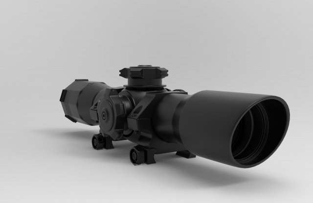 riflescope 3D Model .c4d .max .obj .3ds .fbx .stl .blend 
