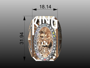 ring of the king Modello di stampa 3D