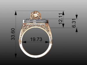 ring of the king Modello di stampa 3D