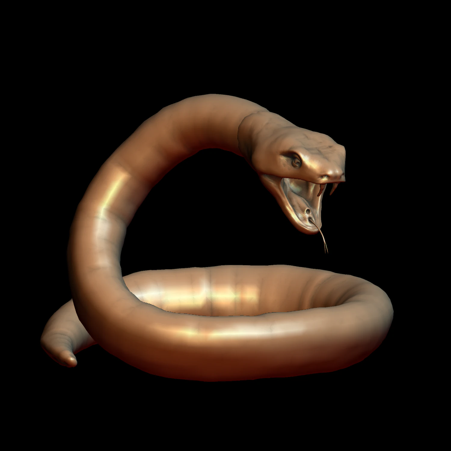 snake 3D Print Model .c4d .max .obj .3ds .fbx .stl .blend