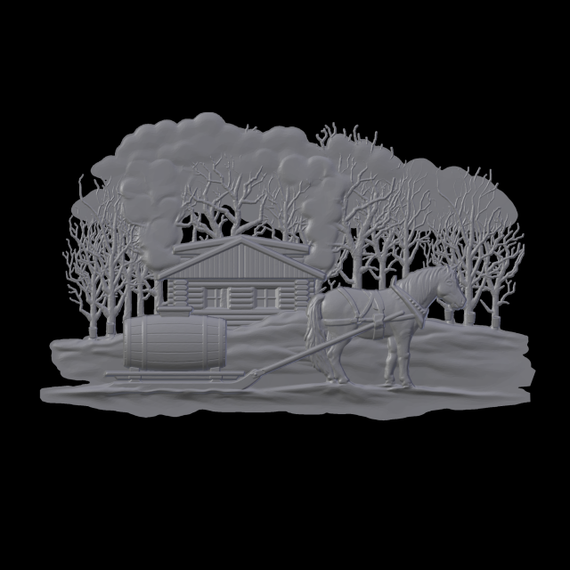 horse 3Dプリントモデル .c4d .max .obj .3ds .fbx .stl .blend 