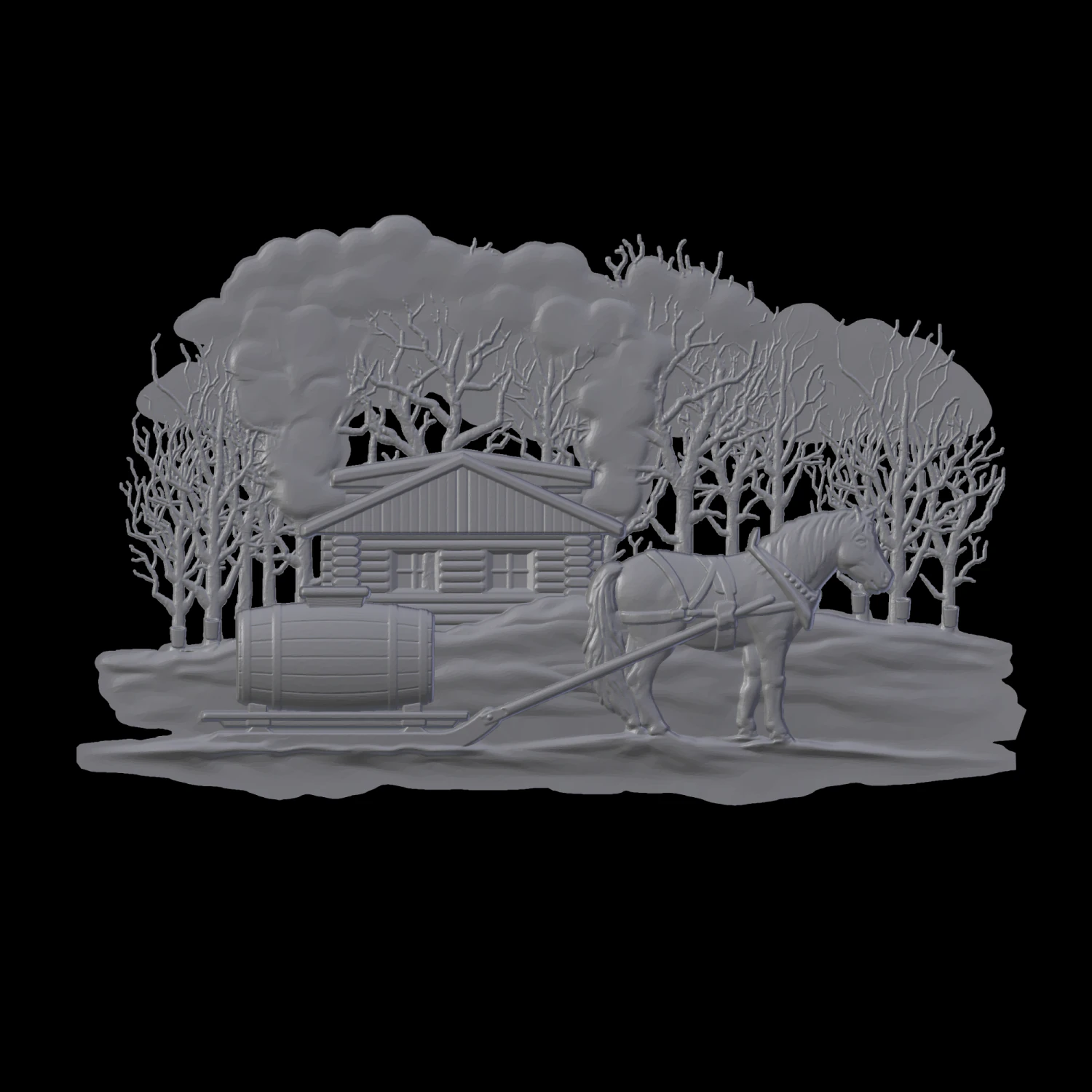 horse 3D Print Model .c4d .max .obj .3ds .fbx .stl .blend