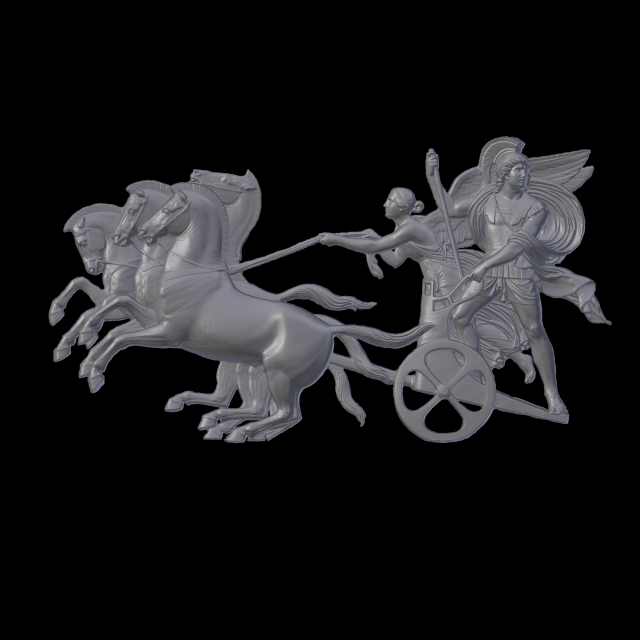 battle-chariot 3D 프린트 모델 .c4d .max .obj .3ds .fbx .stl .blend 