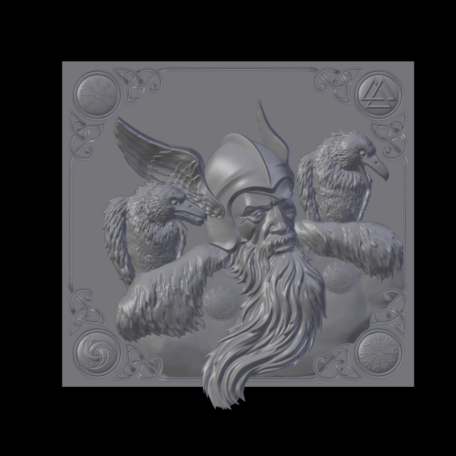 odin Modelo de Impressão 3D .c4d .max .obj .3ds .fbx .stl .blend 