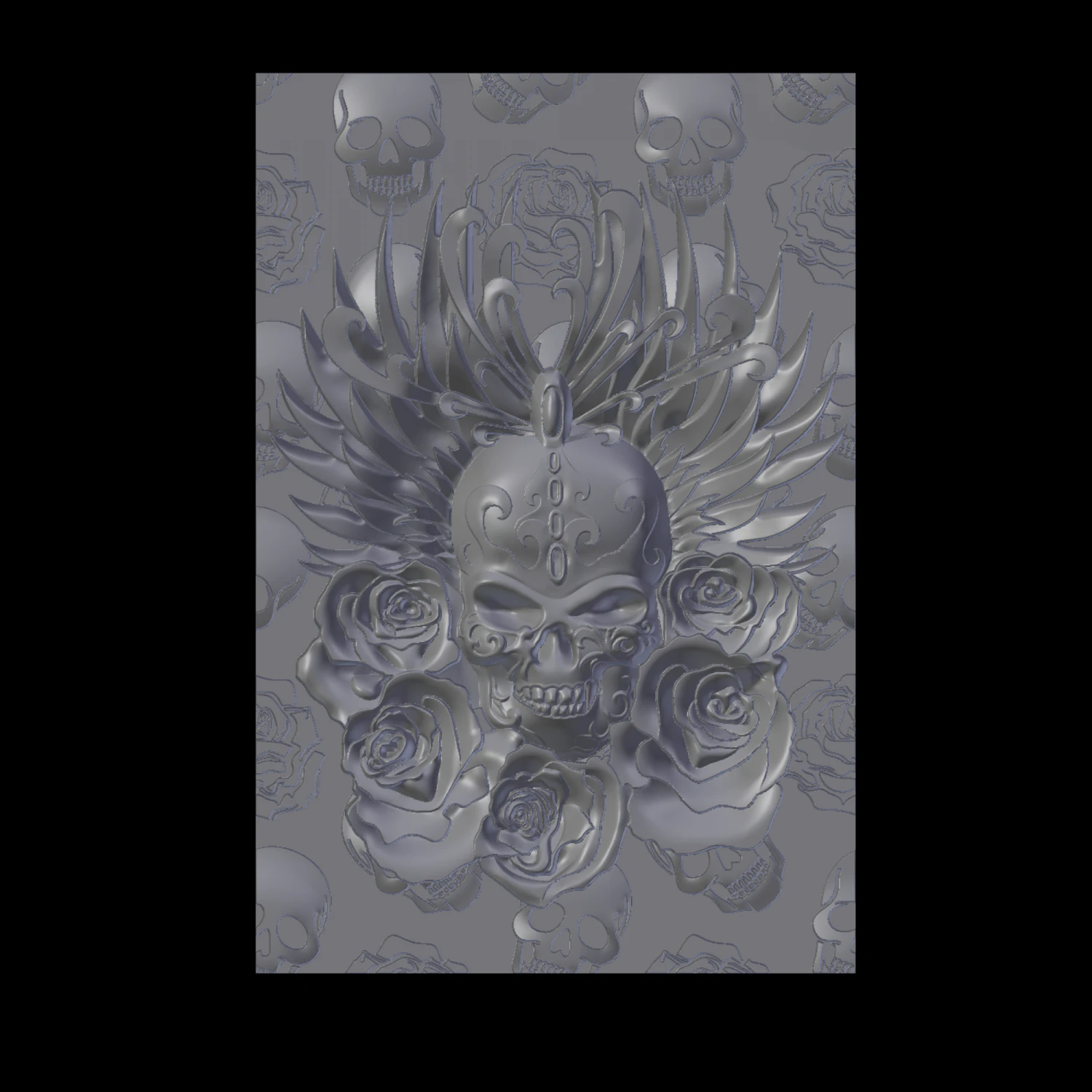 スカルランドローズ 3Dプリントモデル .c4d .max .obj .3ds .fbx .stl .blend 