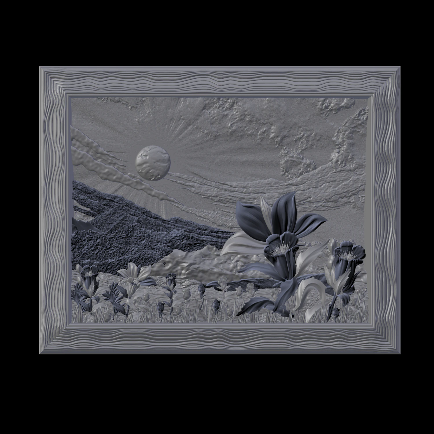 फूल 3D प्रिंट मॉडल .c4d .max .obj .3ds .fbx .stl .blend 