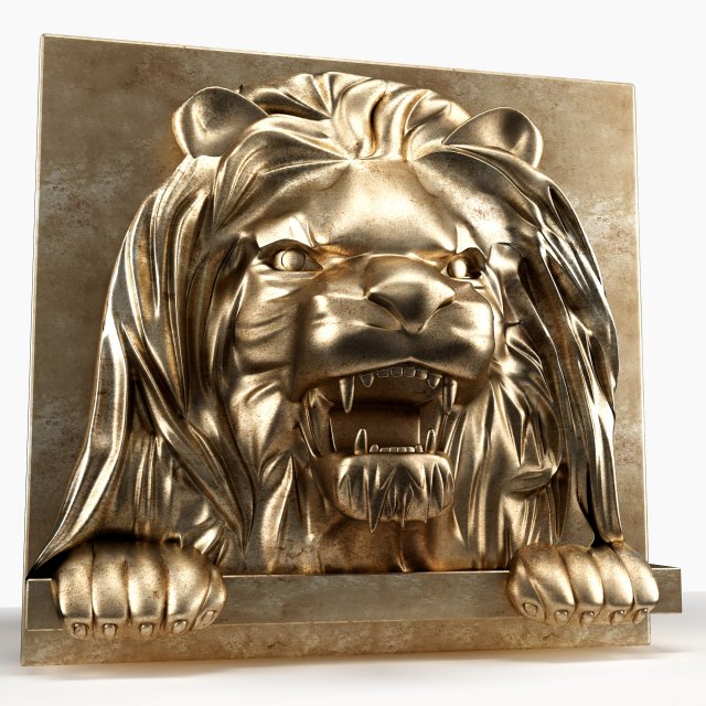 lionstatue 3D मॉडल .c4d .max .obj .3ds .fbx .stl .blend 