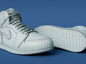 AirJordan 1 Retro HighOG Color Blue 3D Model