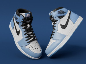 AirJordan 1 Retro HighOG Color Blue 3D Model