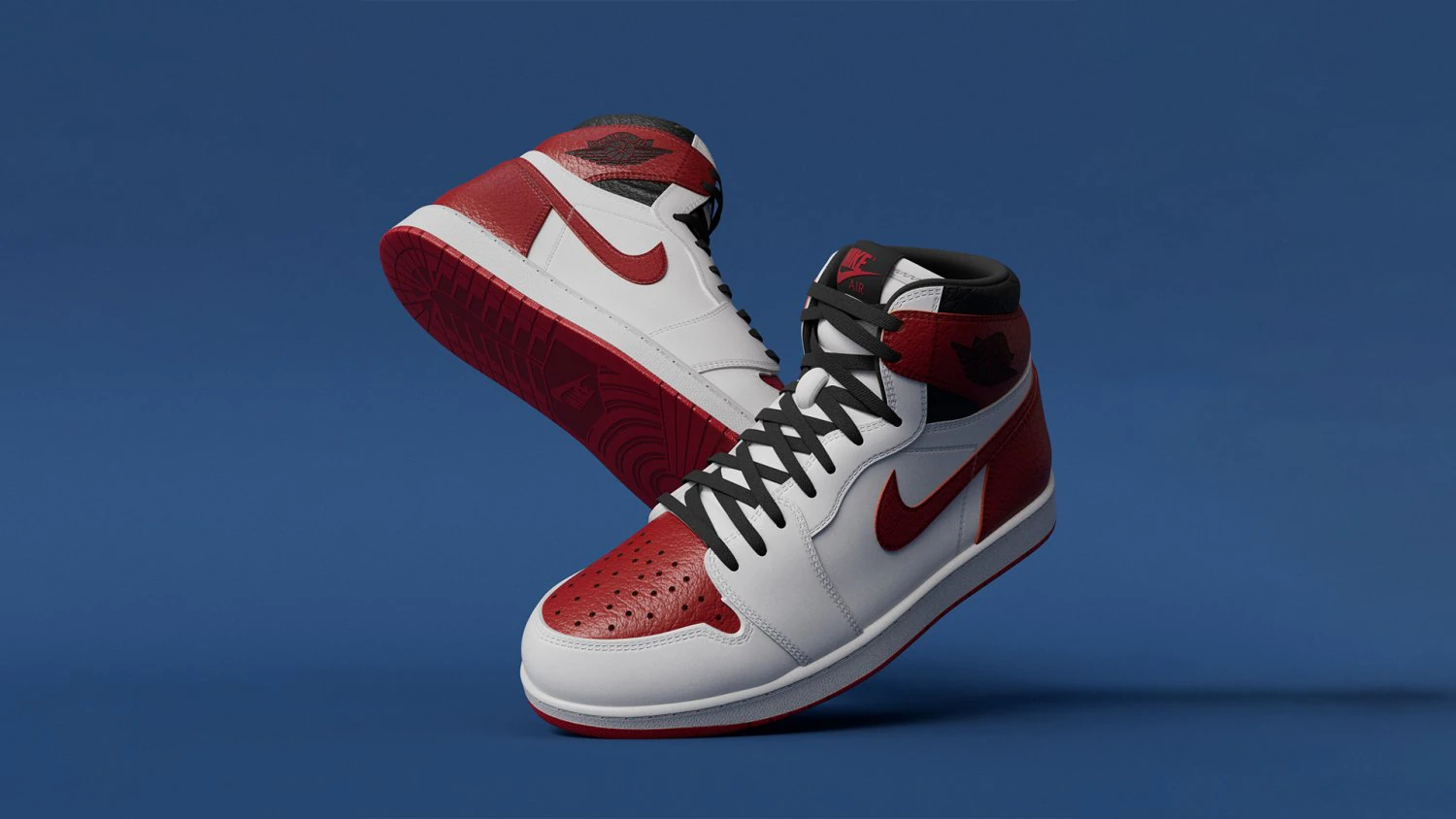 Model 3D Air Jordan 1 Retro High OG Red 3D Model .c4d .max .obj .3ds .fbx .stl .blend 
