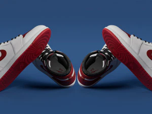 Model 3D Air Jordan 1 Retro High OG Red 3D Model