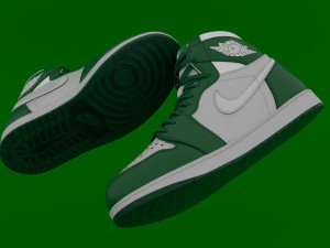 AirJordan 1 Retro HighOG Color Green Model 3D