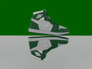 AirJordan 1 Retro HighOG Color Green Model 3D