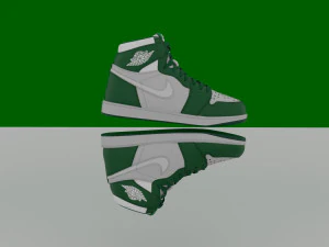 AirJordan 1 Retro HighOG Color Green 3D Model