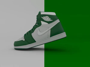 AirJordan 1 Retro HighOG Color Green 3D Model