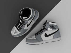 AirJordan 1 Retro HighOG Color Gray Tekstur CG