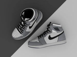 AirJordan 1 Retro HighOG Color Gray CG Textures