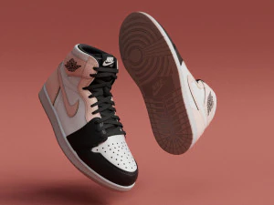 에어 조던 1 레트로 하이 OG 컬러 핑크 걸 3D 모델