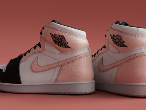AirJordan 1 Retro HighOG Color Pink Girl 3D in 3DExport