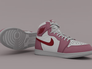 AirJordan 1 Retro HighOG Color Pink Red Girls Modelo 3D