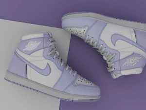 Air Jordan 1 Retro High OG Фиолетовый 3D Модель