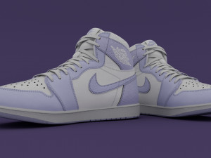 AirJordan 1 Retro HighOG Purple 3D Model